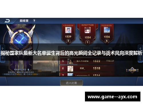 揭秘国家队最新大名单诞生背后的高光瞬间全记录与战术风向深度解析